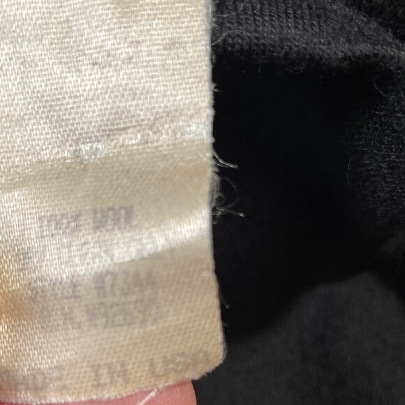 Behar New York Wool Sweater Dress Black A Line Mini Long Sleeves Size L - Picture 15 of 15